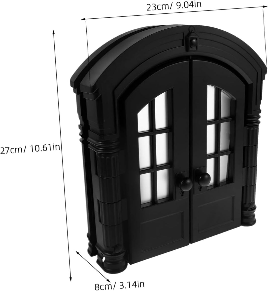 TOYANDONA Pet Gate mit Katzenklappe Doppelt Öffnende Innentür für Katzen und Kleine Hunde Einfache W