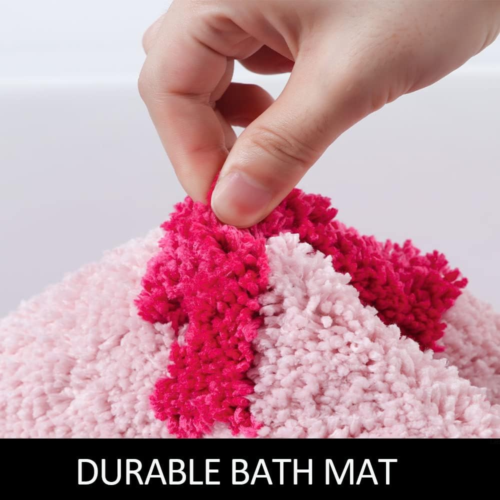 Get Naked Badematte, saugfähig, weich, Hot Pink, 43,2 x 61 cm, maschinenwaschbar, Rutschfester Dusch
