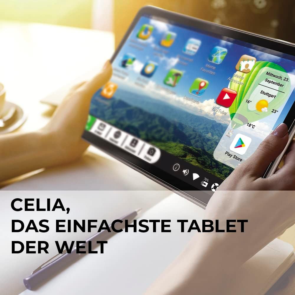 Ordissimo - Tablet Celia für Senioren - Einfache Bedienung - Grosses 10 Zoll Display mit Touchscreen