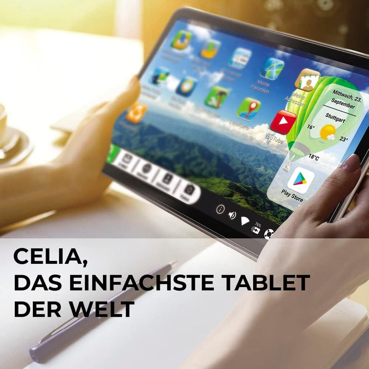 Ordissimo - Tablet Celia für Senioren - Einfache Bedienung - Grosses 10 Zoll Display mit Touchscreen