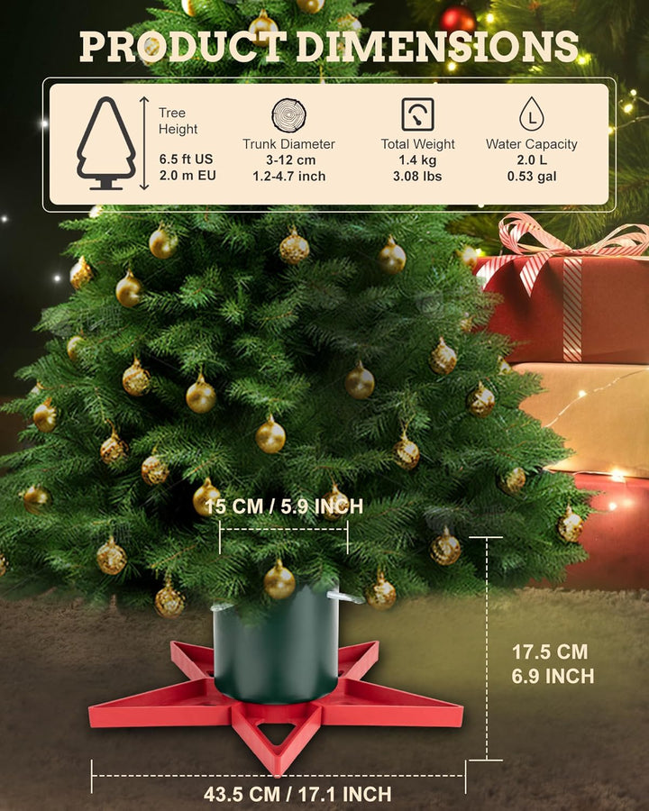 PUDO Christbaumständer Weihnachtsbaumständer Tannenbaumständer mit Wassertank: Baumständer Weihnacht