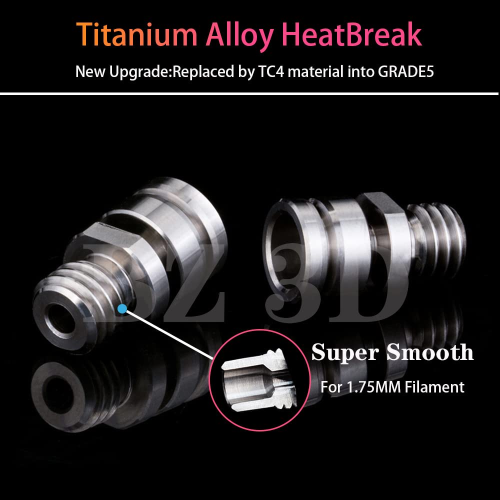 BZ 3D Ender 3 All Metal Hotend Upgrade Kit,Heatbreak Titanlegierung,MK8 Messing düse 0,4 mm für Ende
