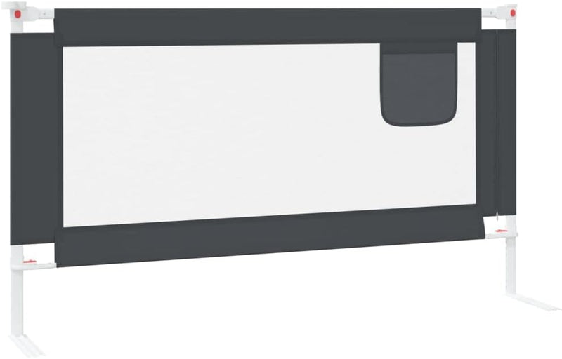homiuse Kleinkind-Bettschutzgitter Dunkelgrau 150x25 cm Rausfallschutz Bett Bettumrandung Babybett R