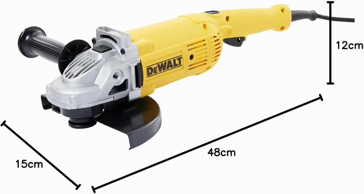 Dewalt 2.200 W 230 mm Winkelschleifer DWE492 (leistungsstarker Motor, Sanftanlauf, Schutzhaube, Zusa