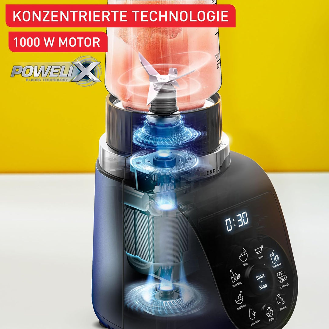 Tefal Blend Up Mini-Mixer, 8 automatische Programme, Pulsfunktion, abnehmbare Powelix-Klingen, inkl.