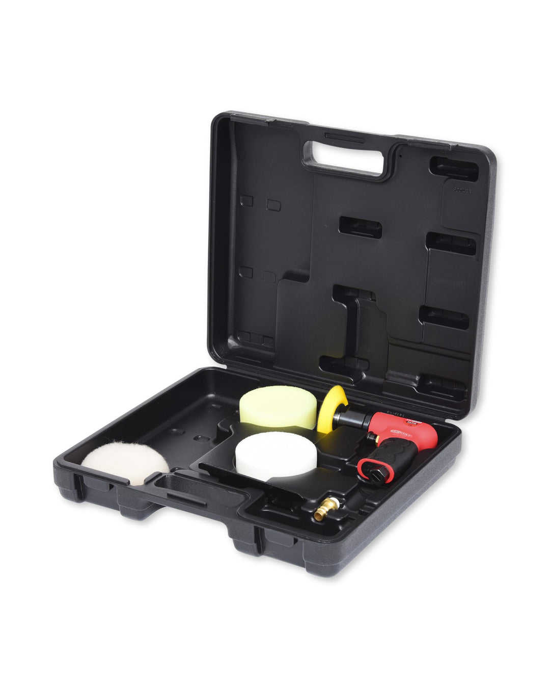 KS Tools Mini Poliermaschine Druckluft Satz 5-tlg. 1/4" 515.5120 I Robuster Druckluftschleifer mit S