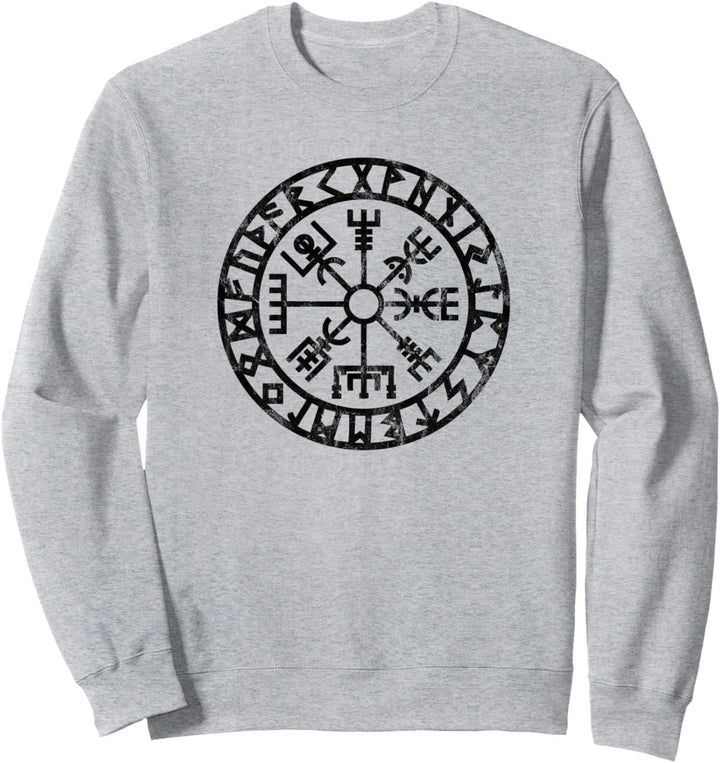 Vegvisir Wikinger Kompass Rune Schutz Symbol Kelten Nordisch Sweatshirt