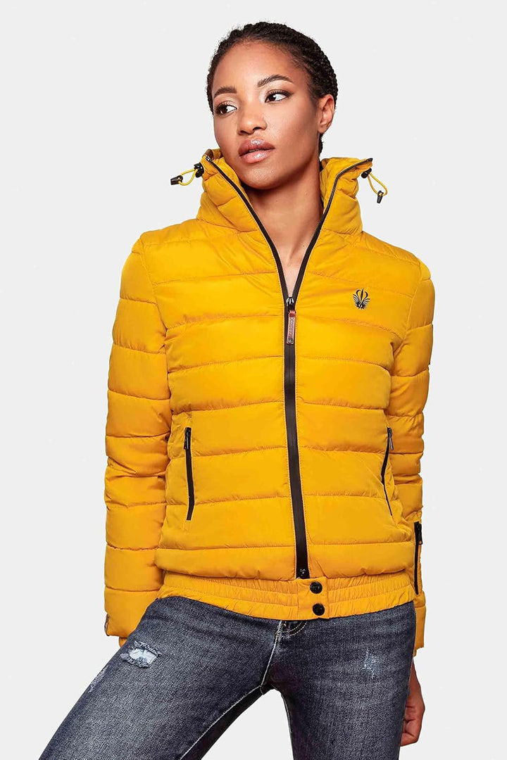 MARIKOO Damen Winter Steppjacke Poison XS-XL XS Gelb, XS Gelb