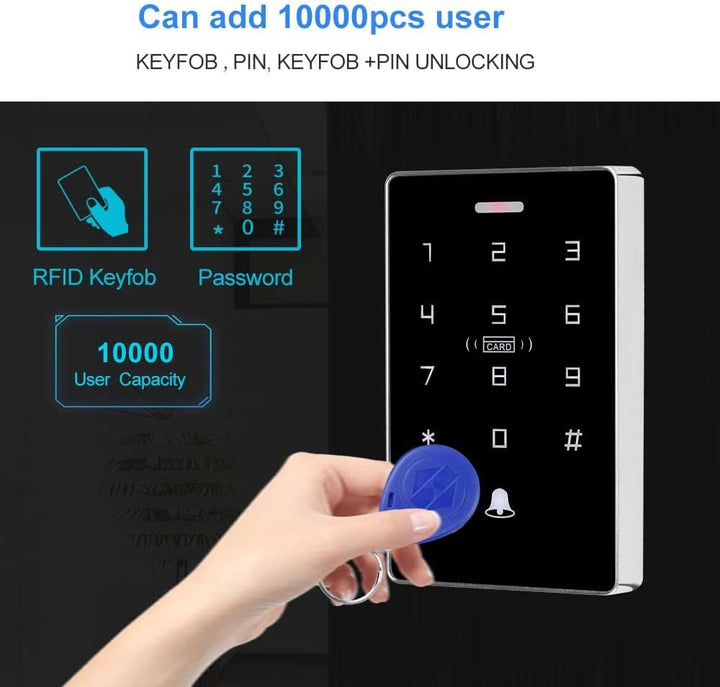 FTes RFKits IP68 wetterfestes NFC Dual-Frequenz-Zugangskontrollsystem mit 5 ID-Schlüsselanhängern, 5