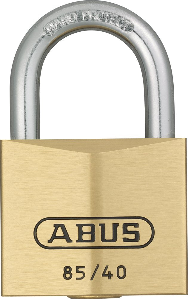 ABUS Vorhängeschloss Messing 85/40 gl.-0758 - gleichschliessend - - für Kellertüren, Schuppen u. v.