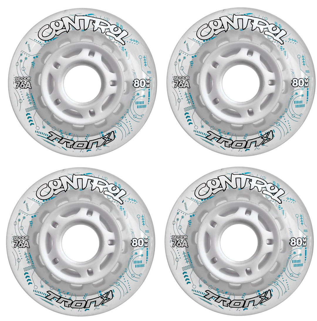 TronX Control Indoor Soft 76A Inline Hockey-Rollen – 59 mm, 68 mm, 72 mm, 76 mm und 80 mm Hi-Lo 72mm