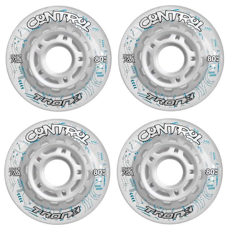 TronX Control Indoor Soft 76A Inline Hockey-Rollen – 59 mm, 68 mm, 72 mm, 76 mm und 80 mm Hi-Lo 72mm
