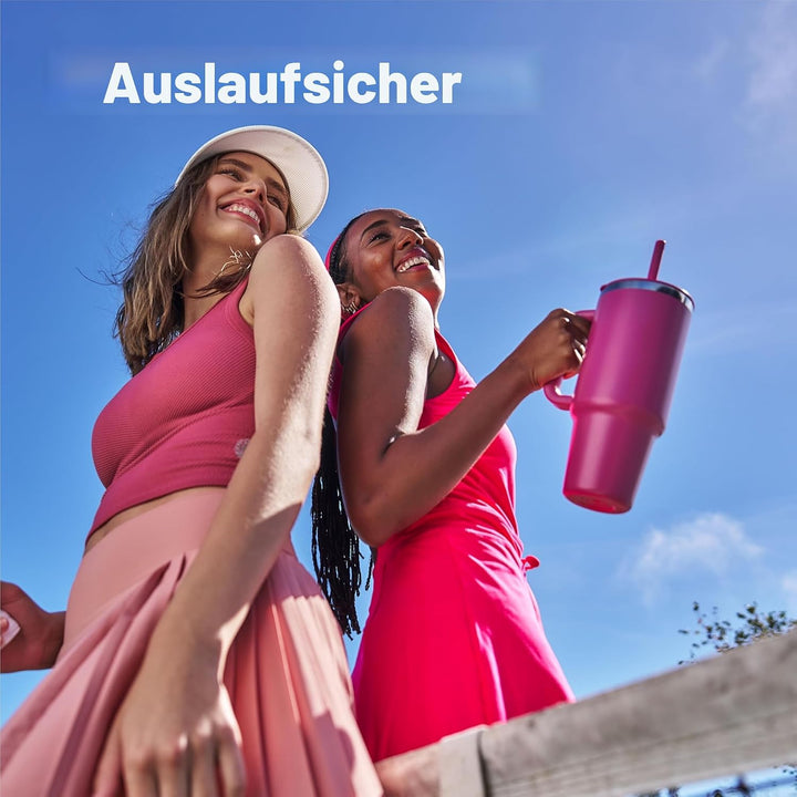 Hydro Flask - Reise-Tumbler 946 ml (32 oz) mit verschliessbarem Press-In-Trinkhalmdeckel - Edelstahl