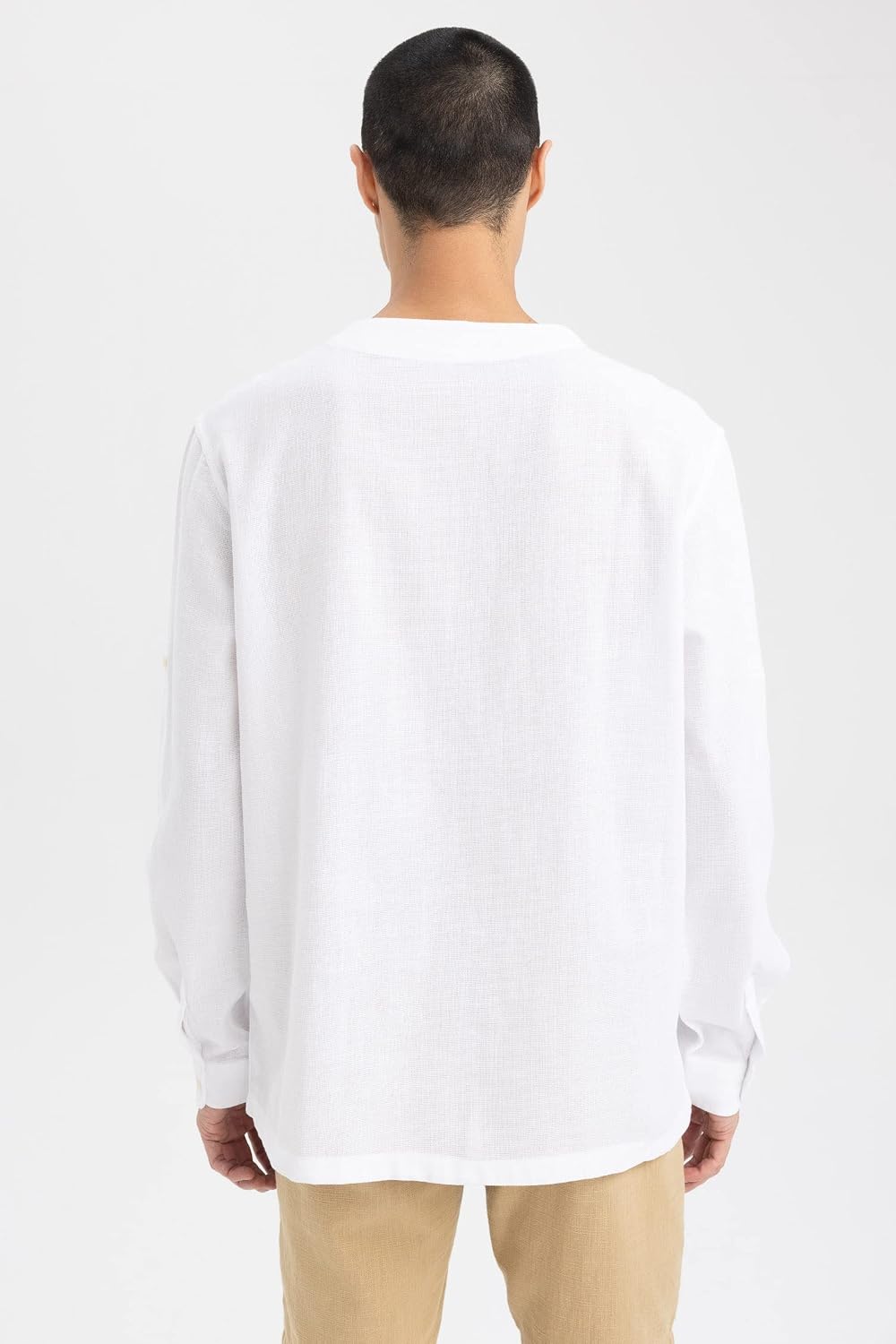 DeFacto Herren Tunic Shirt 3XL Weiss, 3XL Weiss