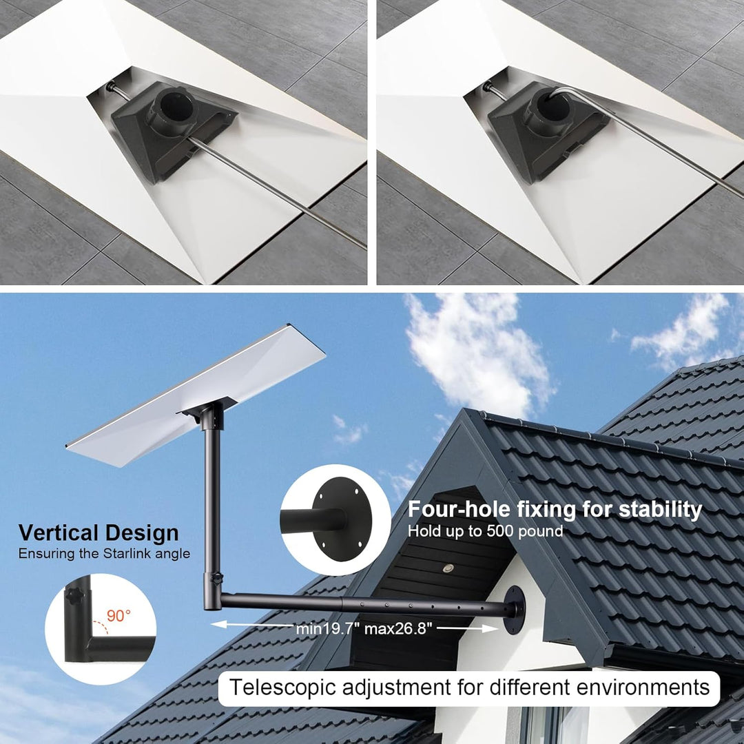 Halterung kompatibel mit Starlink V3, lange Wandhalterung kompatibel mit Starlink V3, Dachhalterung