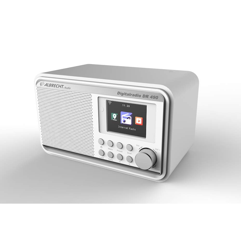 Albrecht DR490 Hybridradio mit Farbdisplay, 27491, DAB/Internet/UKW-Empfang, Radiosteuerung via Smar