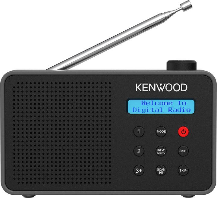 Kenwood CR-M25DAB-B - Tragbares DAB+ Radio mit Bluetooth, Automatic Safety Alert (ASA), Li-Ion Akku