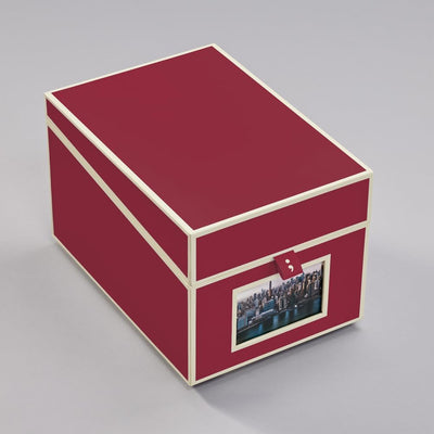 Semikolon 352544 CD- und Fotobox – 17,7 x 15,7 x 25,6 cm – für 10 x 15 cm Fotos – Cover burgundy dun