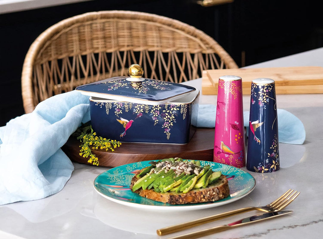 Sara Miller SMC79407-XG Portmeirion Chelsea Salz- und Pfefferstreuer-Set, Blau und Rosa, Keramik