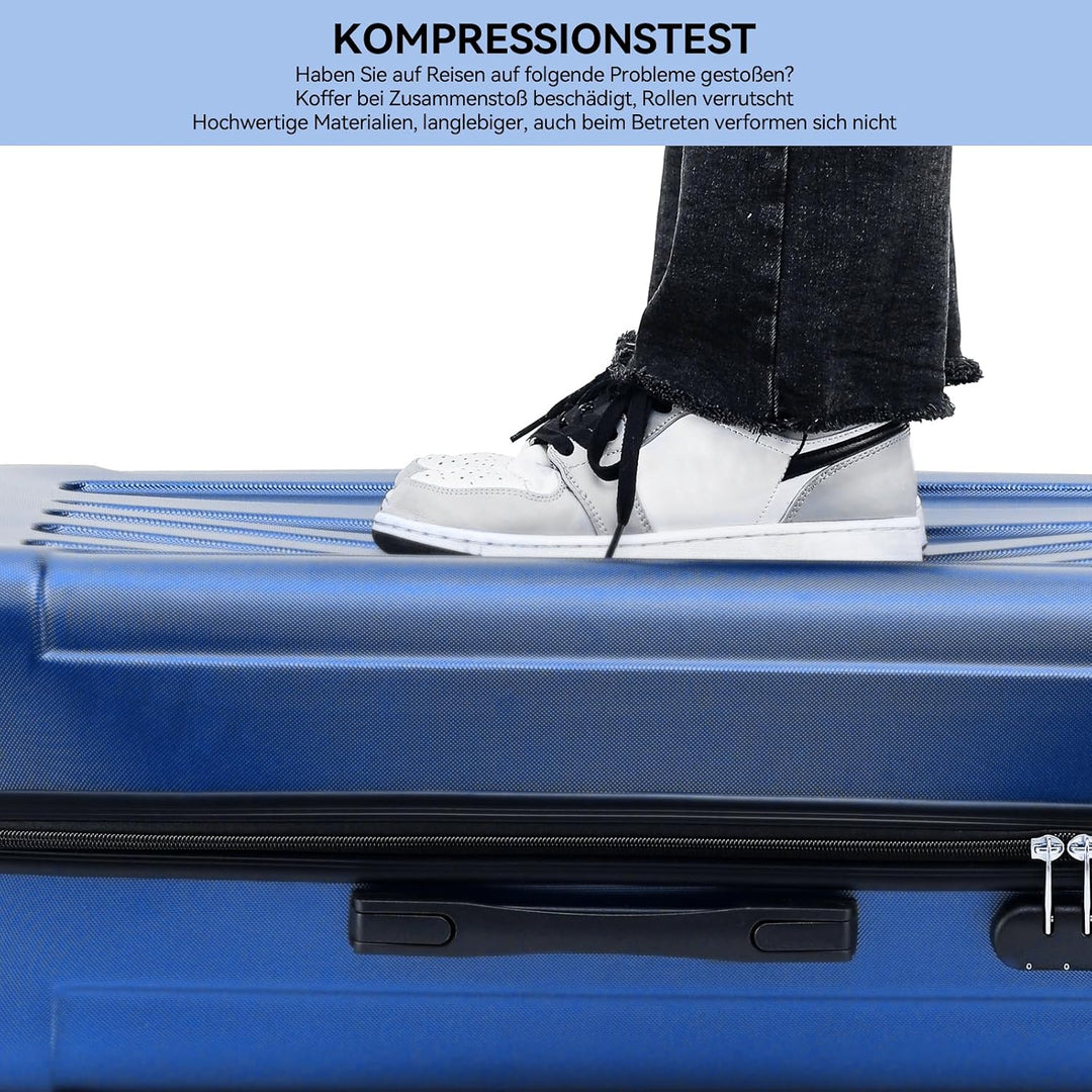 BEIBYE Zwillingsrollen Hardcase Reisekoffer Koffer Trolleys Hartschale in XL-L-M in 14 Farben (Diamo