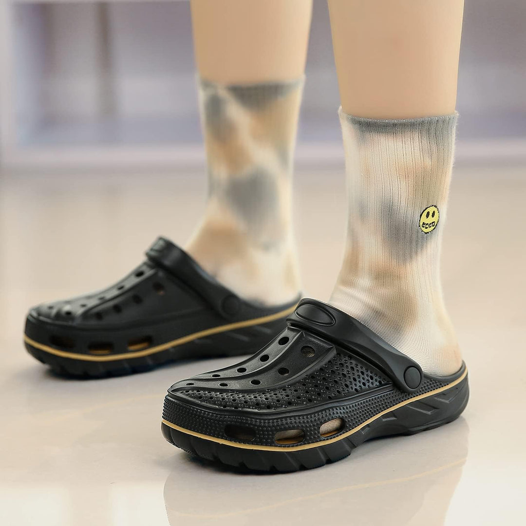Unisex Clogs Pantoletten Sommer Hausschuhe Strand Sandalen Gartenschuhe mit Fussbett aus Weichem 36/