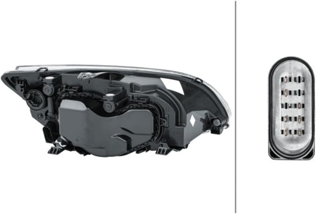 HELLA 1EL 010 201-011 Halogen Scheinwerfer - für u.a. Ford Focus II (DA_, HCP, DP) - chrom - ECE - f