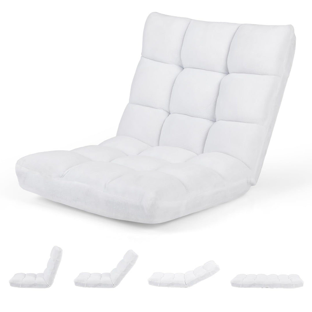 RELAX4LIFE Bodenstuhl Klappbar, Bodensessel mit Verstellbarer Rückenlehne &amp; Liegefunktion, Bodensitz