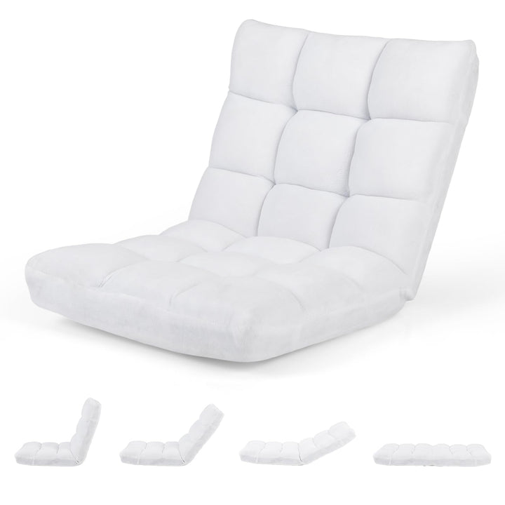 RELAX4LIFE Bodenstuhl Klappbar, Bodensessel mit Verstellbarer Rückenlehne &amp; Liegefunktion, Bodensitz