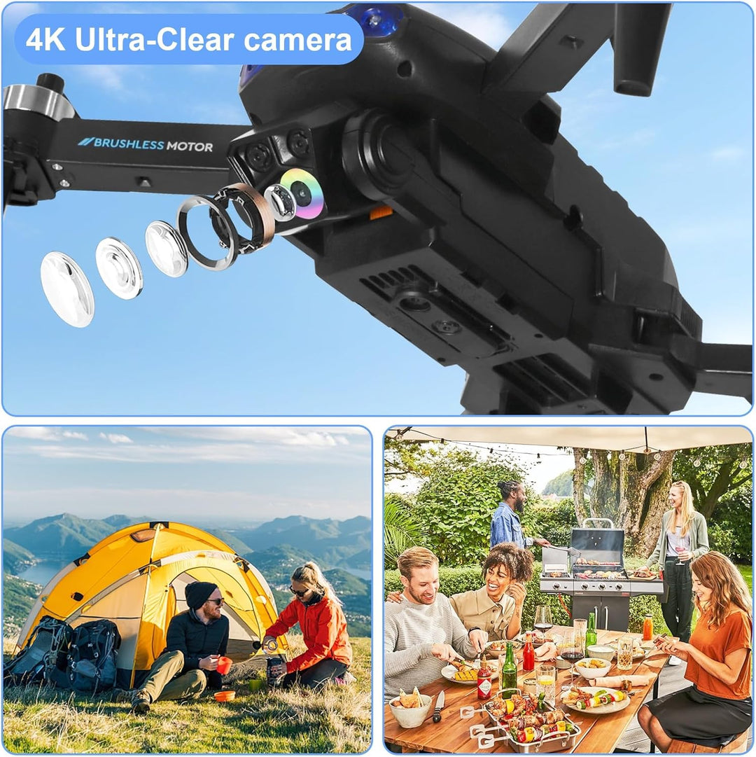 Drohne mit Kamera 1080P HD für Kinder, WiFi FPV Drone für Anfänger, RC Quadcopter mit 2 Akku, Schwer