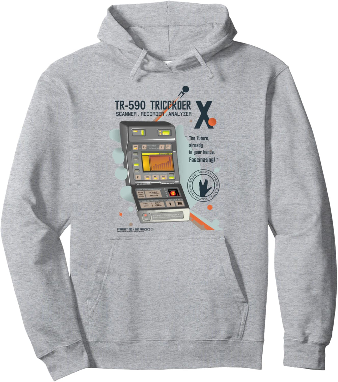 Star Trek TR-590 Tricorder X Fan Art Pullover Hoodie