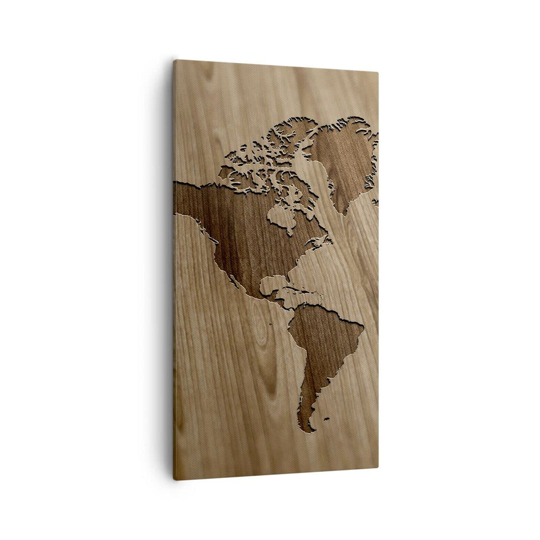 Bilder auf Leinwand 55x100cm Leinwandbild mit Rahmen Geographie Globus Karte Gross Wanddeko Bild Sch