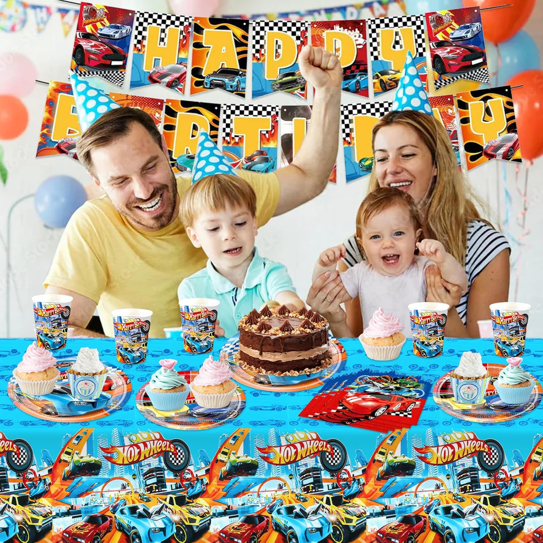 Rennauto Pappteller Kindergeburtstag Deko Jungen- Autos Geburtstag Geschirr Deko Wheels Geburtstagsd