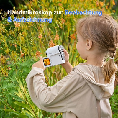 TOMLOV P20 Handheld Digital Mikroskop, Mehrfaches Taschenmikroskop für Kinder, 2" Tragbare Handmikro