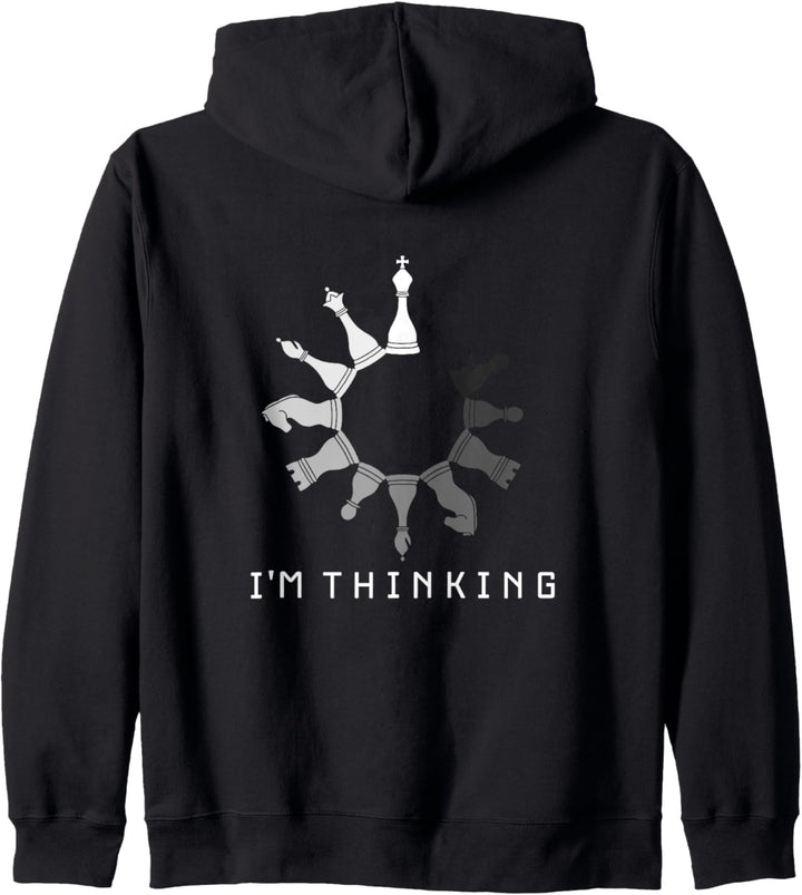 I'm Thinking Schachuhr Schachzug Chess Schach Schachspiel Kapuzenjacke