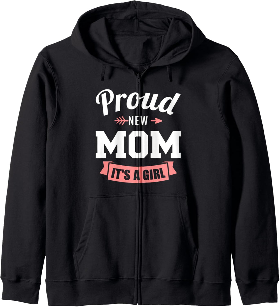 Stolze neue Mama Mädchen Baby Verkündung Kapuzenjacke
