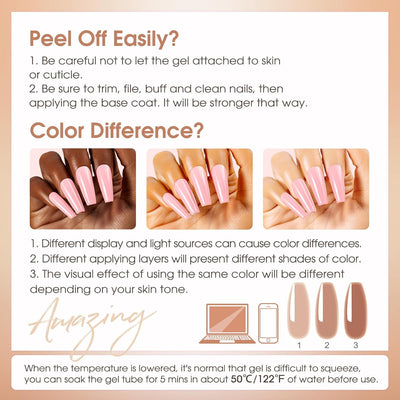 ROSALIND Gelnägel Starterset 8 Farben , Poly Nail Gel Set mit UV Lampe, Base Top Coat und Maniküre-W