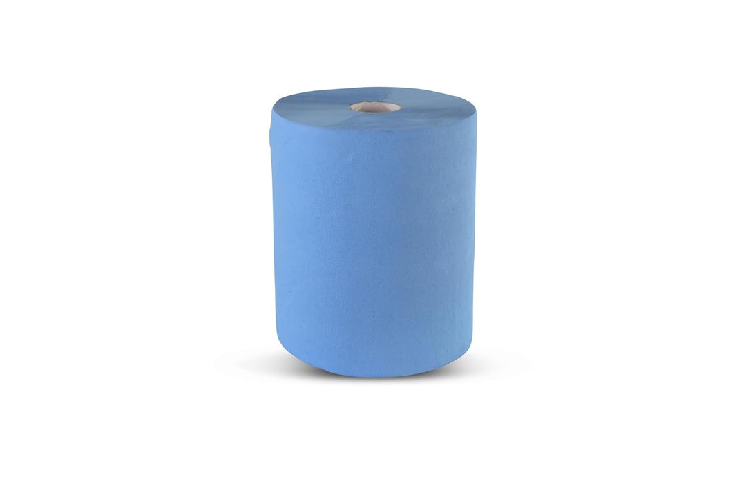 Funny Putzpapierrollen, 2 lagig, blau, circa 36 cm, 1000 Blatt, 1er Pack (1 x 2 Stück) Single, Singl