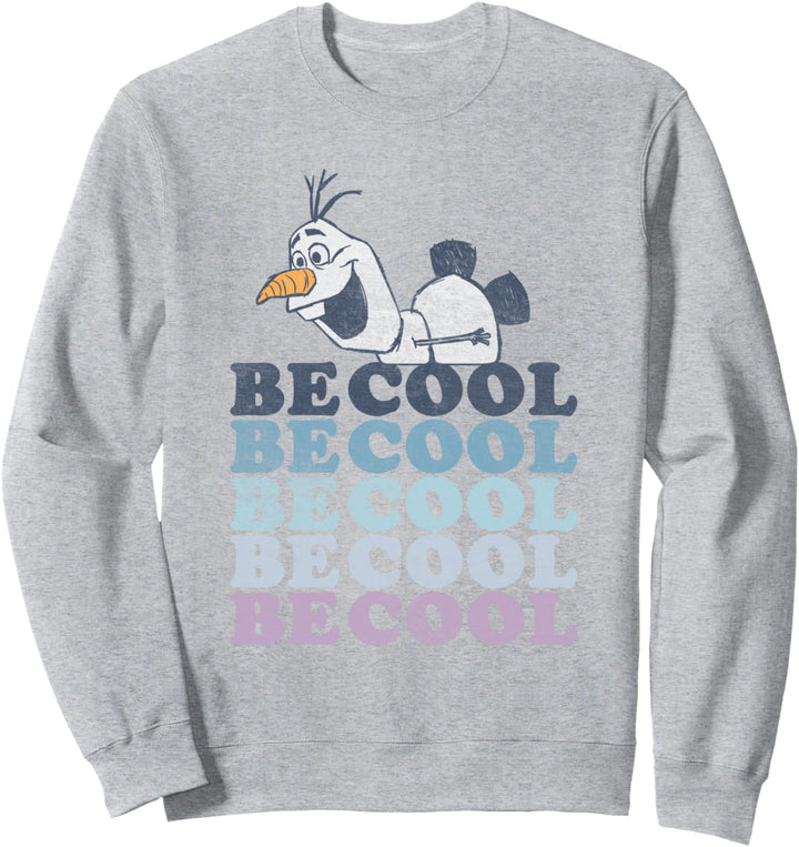 Disney Frozen 2 Olaf Be Cool Colorful Word Stack Sweatshirt
