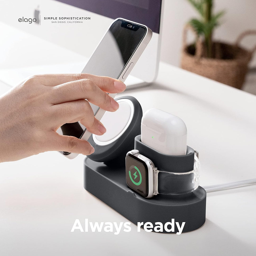 elago MS2 Ladestation Kompatibel mit MagSafe Ladegerät, Kompatibel mit iPhone 15, 14, 13, 12, Kompat