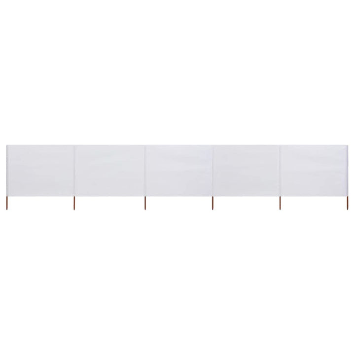 Rantry Windschutz mit 5 Paneelen, Stoff, Weiss, Sand, 600 x 120 cm, Zelt, Camping, Sonnenschutz, Pri