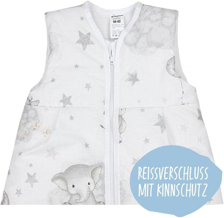 TupTam Ganzjahresschlafsack OEKO- TEX zertifizierte Materialien 2.5 TOG ärmellos Baby Schlafsack wat