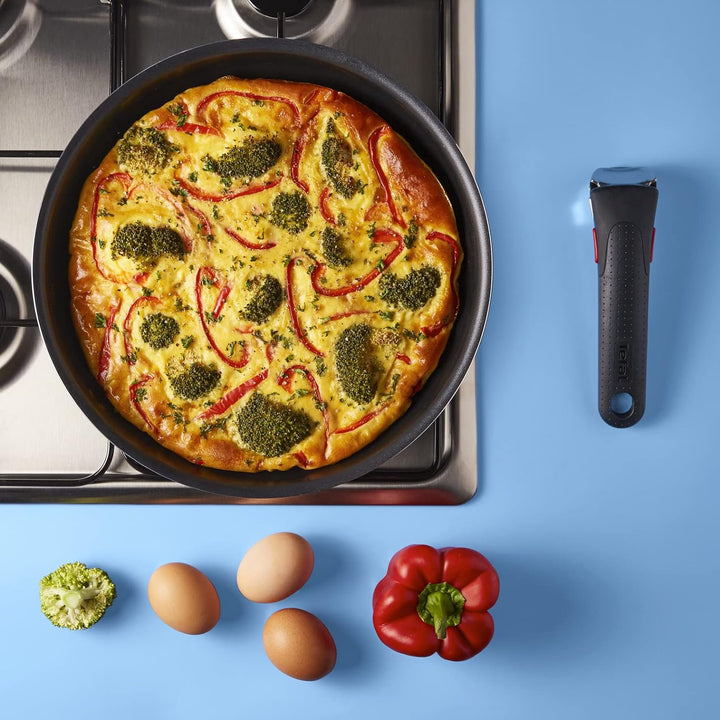 Tefal Ingenio Easy ON Töpfe &amp; Pfannen-Set, 10-teilig, stapelbar, abnehmbarer Griff, platzsparend, an