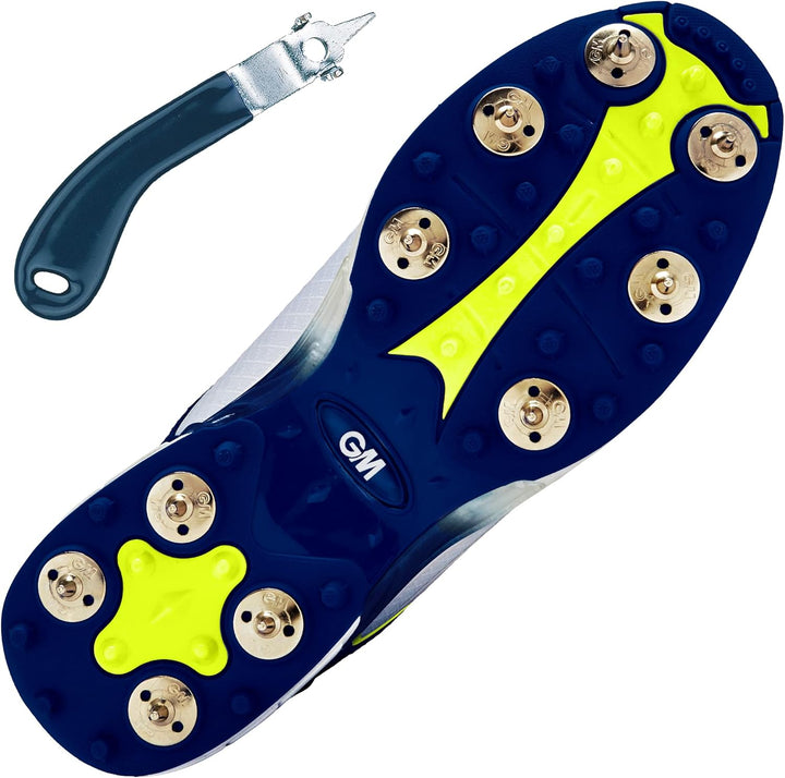 Gunn & Moore GM Cricketschuhe mit Spike, hochwertiges atmungsaktives Mikrofaser-PU-Obermaterial, zwe