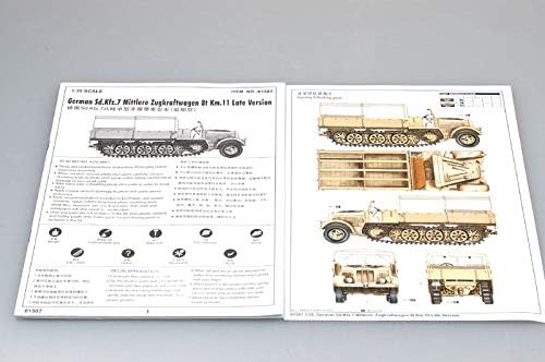 Trumpeter 01507 Modellbausatz German Sd.Kfz.7 Mittlere Zugkraftwagen8t Late Version