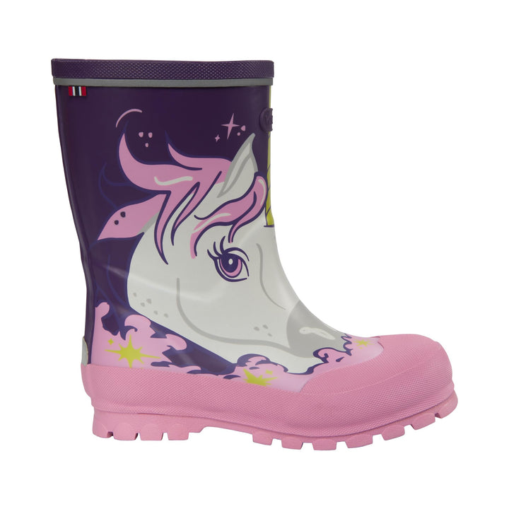 Viking Jolly Print Gummistiefel Unisex Kinder 22 EU Weit Purple Multi, 22 EU Weit Purple Multi