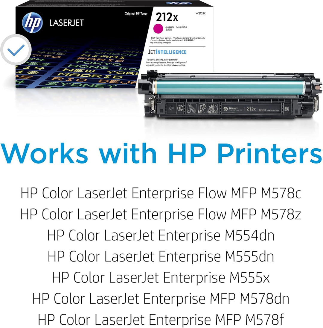 HP 212X (W2123X) Magenta Original Toner mit hoher Reichweite für HP Color LaserJet Enterprise M554,