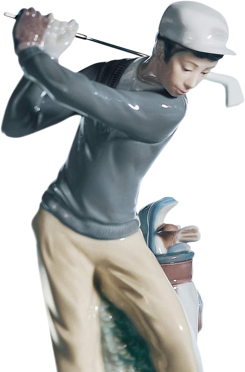 LLADRÓ Figur Golfspieler. Golfspieler. Porzellan.