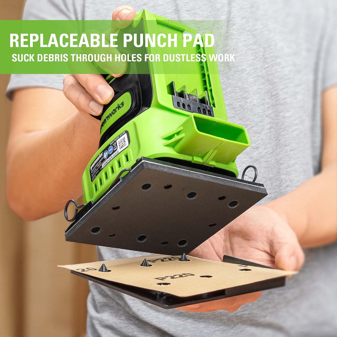 Greenworks G24SS14 Akku Schleifmaschine, 11000 U/min, OHNE 24V Akku und Ladegerät, 3 Jahre Garantie