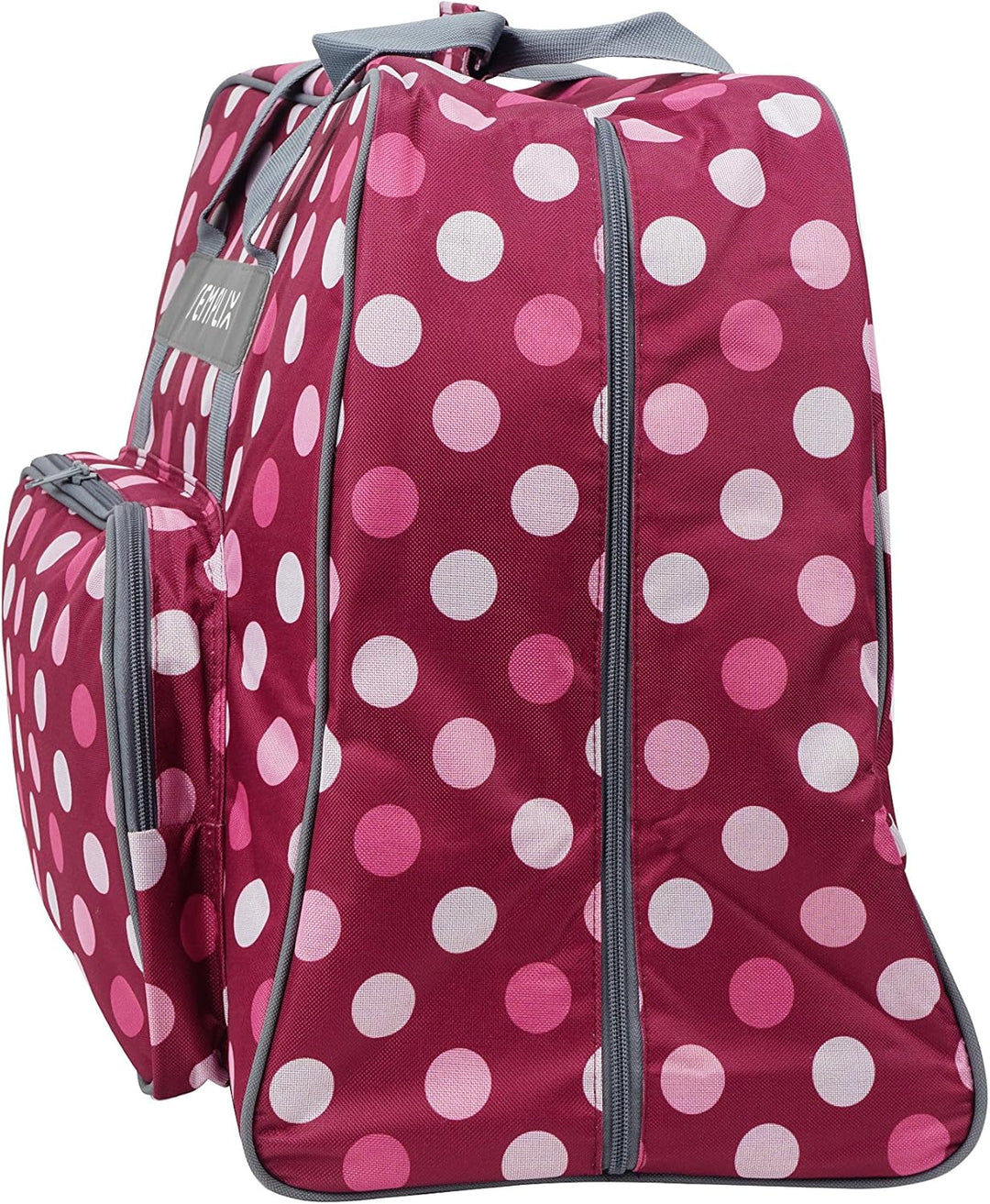SEMPLIX XL-Nähmaschinentasche, Polka Dots Beere/Rosa, 52x42x27 cm, Grosse stabile Transport und Aufb