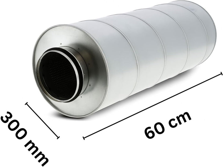 Weedness Vents Schalldämpfer 300 mm / 60 cm - Rohrlüfter Abluftschlauch Isoliert Grow Indoor Anbau K